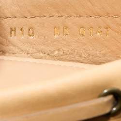 Pre Owned Louis Vuitton Light Beige Leather Arizona Loafers Size 44