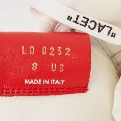 Louis Vuitton x Nike Red/White Monogram Canvas and Leather Air Force 1 Sneakers Size 41