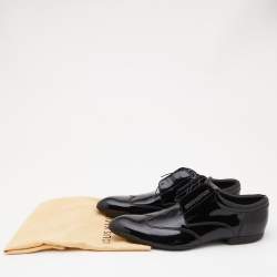 Louis Vuitton Black Patent Leather Lace Up Derby Size 42