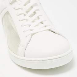 Pre Owned Louis Vuitton White/Transparent PVC and Leather Low Top Sneakers Size 41.5