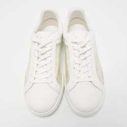Pre Owned Louis Vuitton White/Transparent PVC and Leather Low Top Sneakers Size 41.5