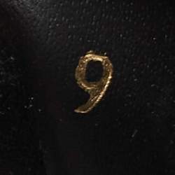 Pre Owned Louis Vuitton Black/Grey Leather and Monogram Canvas Match Up Sneakers Size 43