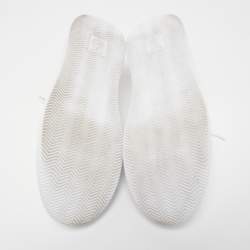 Louis Vuitton White Monogram Leather Beverly Hills Sneakers Size 44