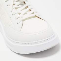 Louis Vuitton White Monogram Leather Beverly Hills Sneakers Size 44