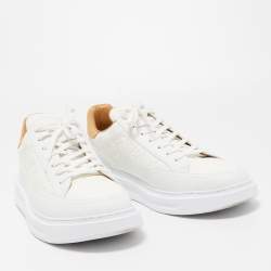 Louis Vuitton White Monogram Leather Beverly Hills Sneakers Size 44
