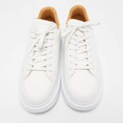 Louis Vuitton White Monogram Leather Beverly Hills Sneakers Size 44