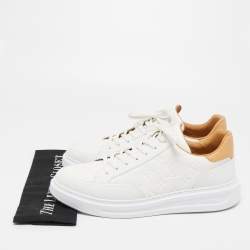 Louis Vuitton White Monogram Leather Beverly Hills Sneakers Size 44