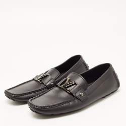 Monte carlo leather flats Louis Vuitton Black size 42 EU in Leather -  31784841