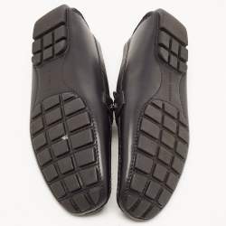 Pre Owned Louis Vuitton Black Leather Monte Carlo Loafers Size 42