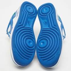 Louis Vuitton x Nike Blue/White Canvas And Leather  Air Force 1 Low Sneakers Sze 41.5