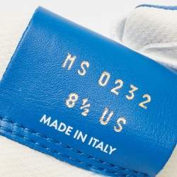 Louis Vuitton x Nike Blue/White Canvas And Leather  Air Force 1 Low Sneakers Sze 41.5