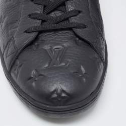 Louis Vuitton Black Monogram Embossed Leather Luxembourg Sneakers Size 44.5 