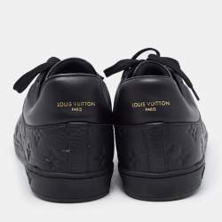 Louis Vuitton Black Monogram Embossed Leather Luxembourg Sneakers Size 44.5 