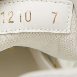 مملوكة مسبقًا Louis Vuitton White Leather and PVC Low Top Sneakers Size 41
