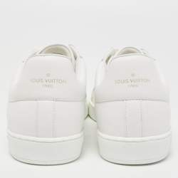 مملوكة مسبقًا Louis Vuitton White Leather and PVC Low Top Sneakers Size 41