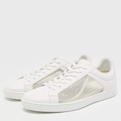 مملوكة مسبقًا Louis Vuitton White Leather and PVC Low Top Sneakers Size 41