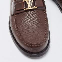 Louis Vuitton Brown Leather Hockenheim Loafers Size 40