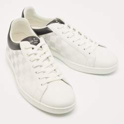 Louis Vuitton White/Black Leather Gradient Check Print Luxembourg Sneakers Size 40