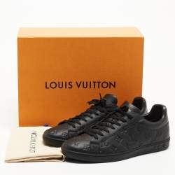 Louis Vuitton Black Leather Luxembourg Sneakers Size 45