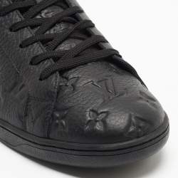 Louis Vuitton Black Leather Luxembourg Sneakers Size 45