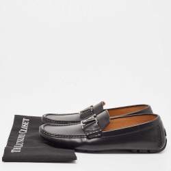 Louis Vuitton Black Leather Monte Carlo Loafers Size 40.5