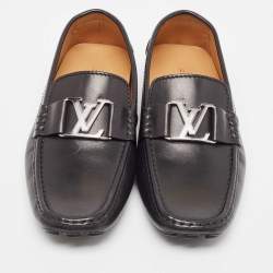 Louis Vuitton Black Leather Monte Carlo Loafers Size 40.5