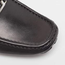 Louis Vuitton Black Leather Monte Carlo Loafers Size 40.5