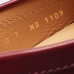 Louis Vuitton Burgundy Leather Monte Carlo Loafers Size 41