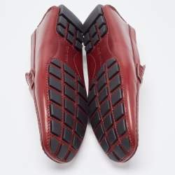 Louis Vuitton Burgundy Leather Monte Carlo Loafers Size 41
