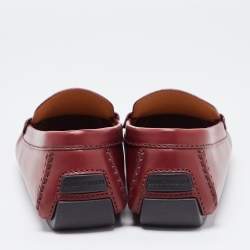 Louis Vuitton Burgundy Leather Monte Carlo Loafers Size 41