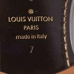 Louise Vuitton Burgundy/Black Leather Slip On Loafers Size 41