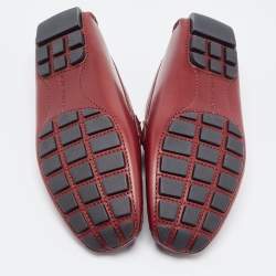 مملوكة مسبقًا Louis Vuitton Burgundy Leather Monte Carlo Loafers Size 41