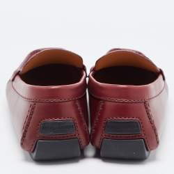 مملوكة مسبقًا Louis Vuitton Burgundy Leather Monte Carlo Loafers Size 41