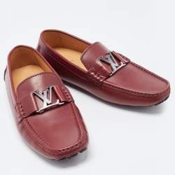 مملوكة مسبقًا Louis Vuitton Burgundy Leather Monte Carlo Loafers Size 41