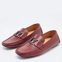 مملوكة مسبقًا Louis Vuitton Burgundy Leather Monte Carlo Loafers Size 41