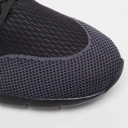Louis Vuitton Black/Navy Blue Knit Fabric Fastlane Sneakers Size 47