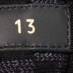 Louis Vuitton Black/Navy Blue Knit Fabric Fastlane Sneakers Size 47