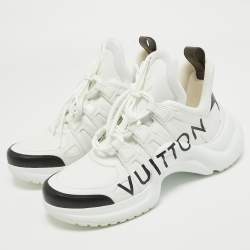 Pre Owned Louis Vuitton White/Black Leather Archlight Sneakers Size 41