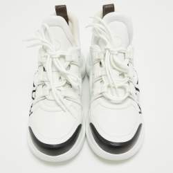 Pre Owned Louis Vuitton White/Black Leather Archlight Sneakers Size 41