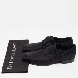 Louis Vuitton Black Petit Damier Fabric Solferino Derby Size 42