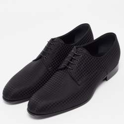 Louis Vuitton Black Petit Damier Fabric Solferino Derby Size 42