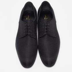 Louis Vuitton Black Petit Damier Fabric Solferino Derby Size 42