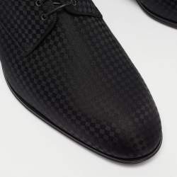 Louis Vuitton Black Petit Damier Fabric Solferino Derby Size 42