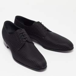 Louis Vuitton Black Petit Damier Fabric Solferino Derby Size 42