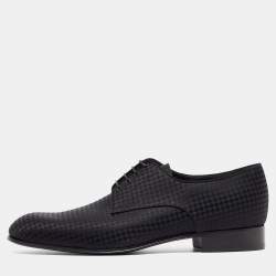 Louis Vuitton Black Petit Damier Fabric Solferino Derby Size 42