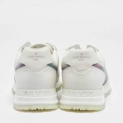 Louis Vuitton White/Iridescent Leather and PVC Run Away Sneakers Size 39