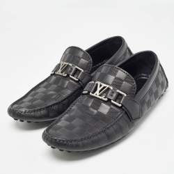 Louis Vuitton Black Leather Hockenheim Loafers Size 40