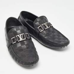 Louis Vuitton Black Leather Hockenheim Loafers Size 40