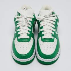 Louis Vuitton x Nike Green/White Monogram Canvas and Leather Air Force 1 Sneakers Size 41