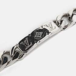 Louis Vuitton Monogram Silver Tone Chain Bracelet